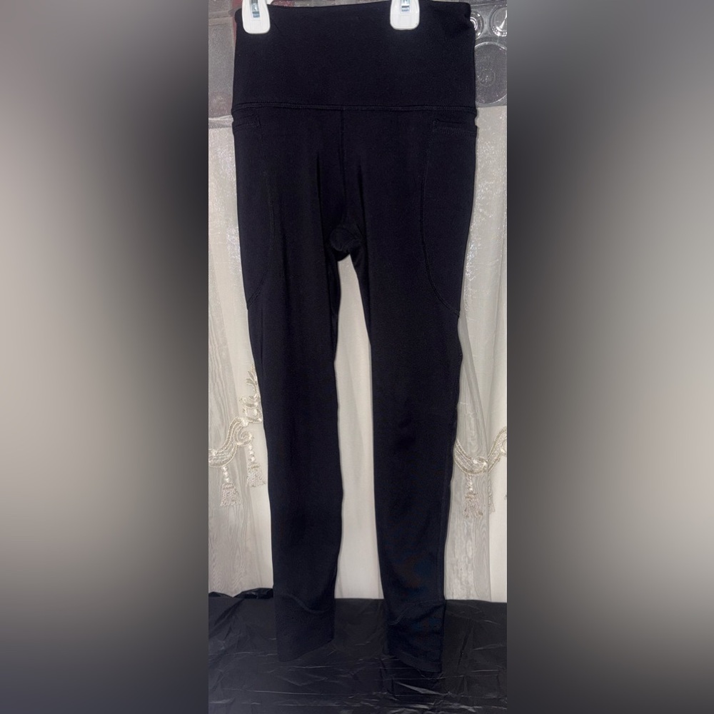 Joy Lab Women’s XS Black Leggings, Hige Rise,Athletic With 3 Pockets New No Tags